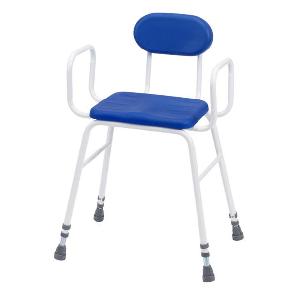Lux Perching Stool With Arms & Padded Back
