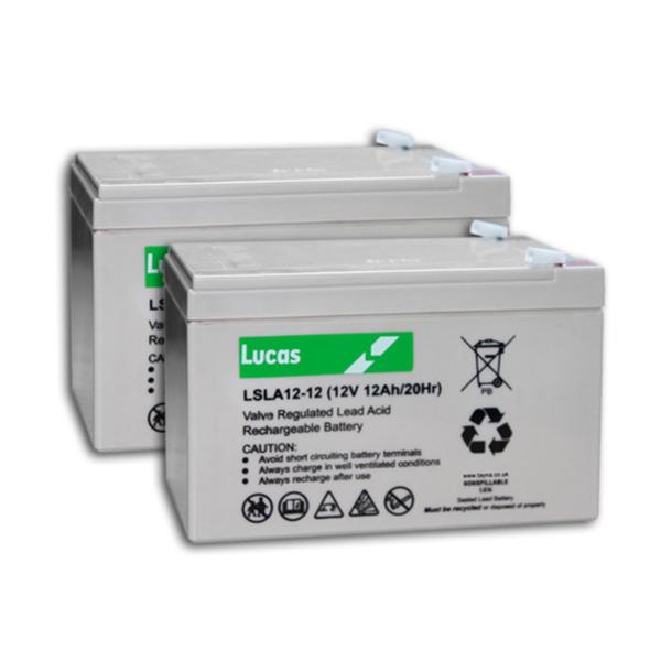 Two Lucas 12AH Batteries, Includes Fitting