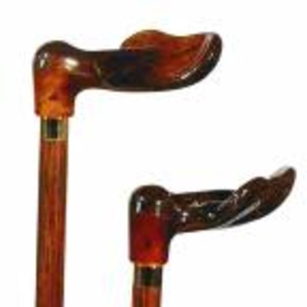 Amber fischer handle on wooden cane