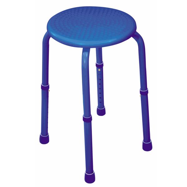Blue shower stool
