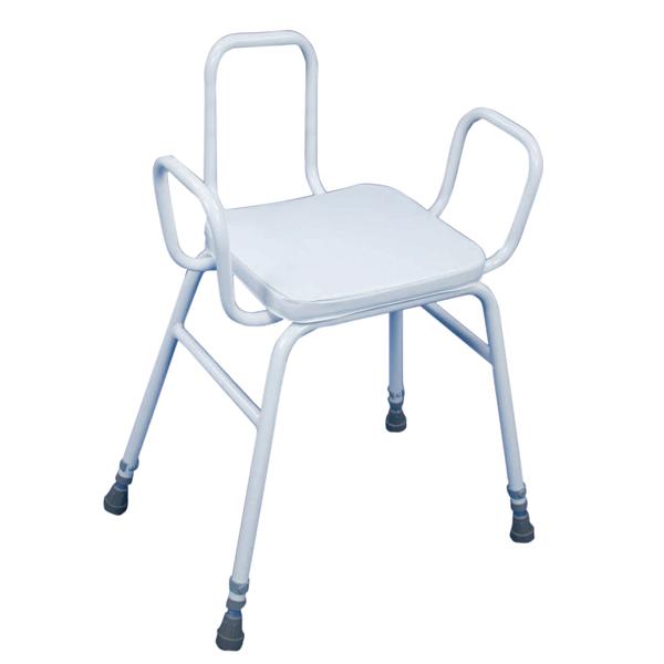 Perching Stool With Arms & Backrest 