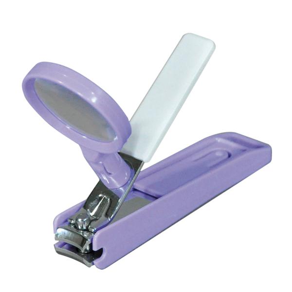 Nail clipper with magnifier
