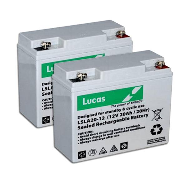 Two Lucas 20AH Batteries, Includes Fitting