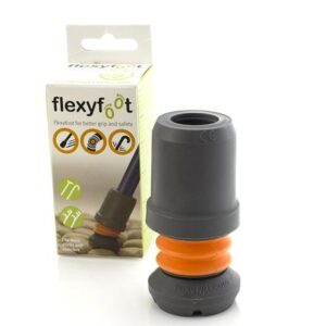 Flexyfoot - Walking stick bottom which can rotate and bed to work on uneven surfaces