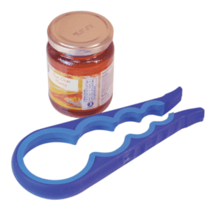 Jar and Bottle Opener with different sixes for different bottles/jars - blue