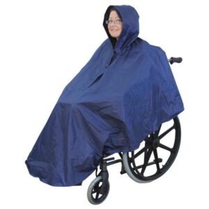 The Poncho - blue. Designed to keep user dry in rain