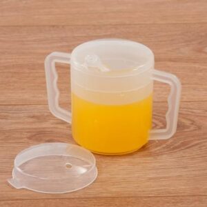 Two Handled Mug With Lids, allowing easier lifting and less chance of spilling